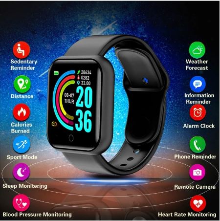 D20 Ultra Smart Watch Heart Rate Blood Pressure Oxygen Reloj Intelligent Smart Bracelet With Fitpro App Orange